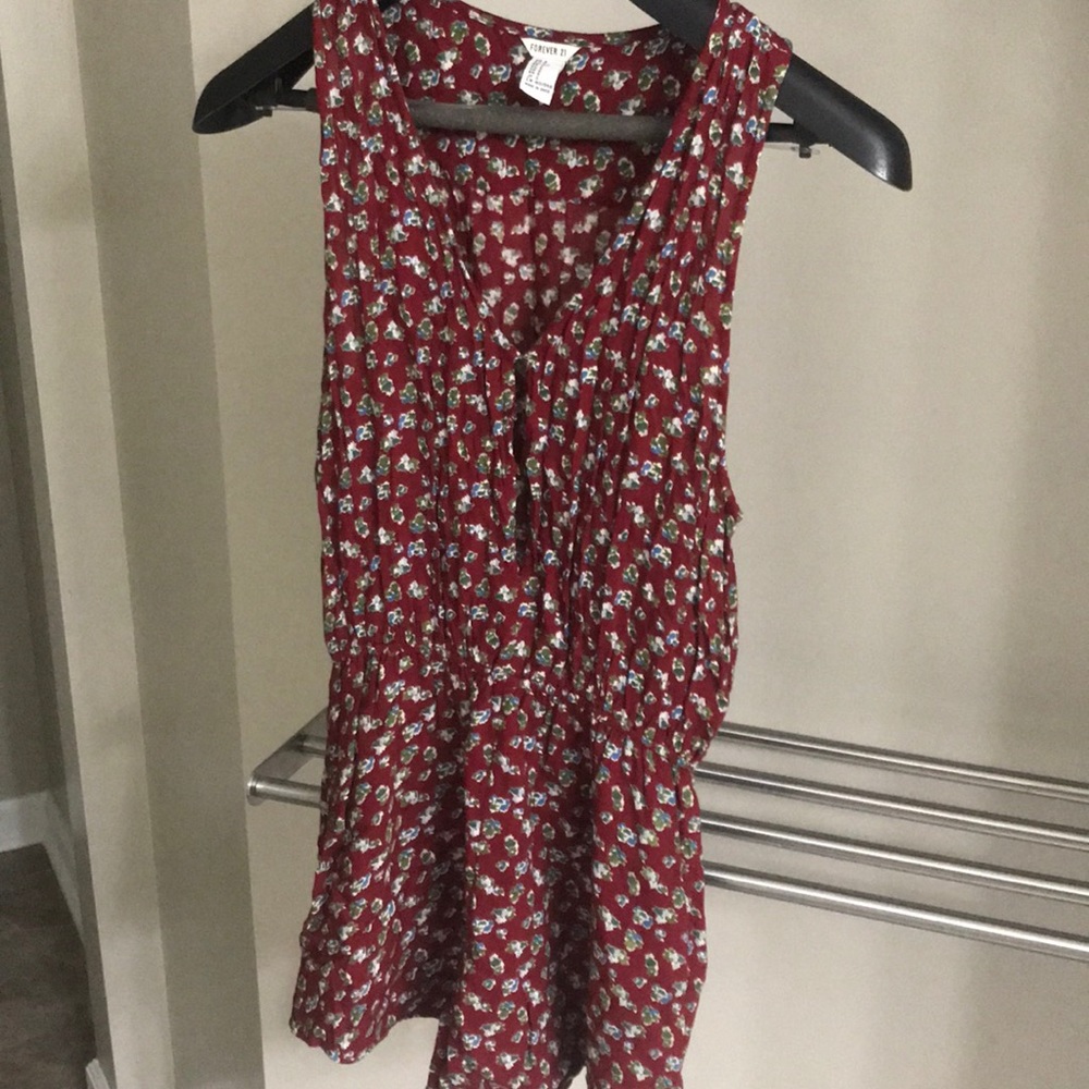 Red Patterned Romper